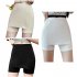 Women Shorts Double layer High Stretch Seamless Short Leggings Skirt Solid Color Safety Pants 1899 black Plus size