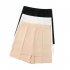 Women Shorts Double layer High Stretch Seamless Short Leggings Skirt Solid Color Safety Pants 1899 black Plus size
