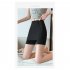 Women Shorts Double layer High Stretch Seamless Short Leggings Skirt Solid Color Safety Pants 1899 black Plus size