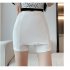 Women Shorts Double layer High Stretch Seamless Short Leggings Skirt Solid Color Safety Pants 1899 black Plus size