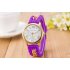 Women Silicone Roman Literally Fake 3 eyed Lady Chain Watch Fashion Wristwatch