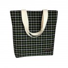 Women Simple Fashion Lattice Canvas Handbag Leisure Shoulder Crossbody Bags