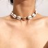 Women Simple Stylish Shell Bohemian Style Jewelry Set Elegant Exquisite Necklace   Bracelets White silver