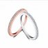Women Simple Tail Ring Crystals Inlaid Fashionable Thin Finger Ring Jewelry Decoration