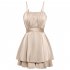 Women Sleeveless Short Jumpsuit Elegant Simple Solid Color Romper Slimming Casual Breathable Jumpsuit apricot L