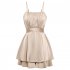 Women Sleeveless Short Jumpsuit Elegant Simple Solid Color Romper Slimming Casual Breathable Jumpsuit apricot L