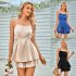 Women Sleeveless Short Jumpsuit Elegant Simple Solid Color Romper Slimming Casual Breathable Jumpsuit black L