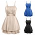 Women Sleeveless Short Jumpsuit Elegant Simple Solid Color Romper Slimming Casual Breathable Jumpsuit black L