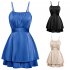Women Sleeveless Short Jumpsuit Elegant Simple Solid Color Romper Slimming Casual Breathable Jumpsuit black L