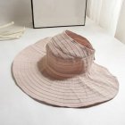 Women Solid Color Large Edge Breathable UV Protection Hats Light pink