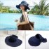 Women Solid Color Large Edge Breathable UV Protection Hats