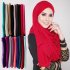Women Solid Color Muslim Hijab Breathable Sweat Absorption Headscarf