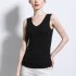 Women Solid Color Traceless Slim Vest