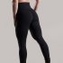 Women Solid Color Yoga Pants Casual Sports High Waist Gym Leggings Pants Slim Fit Light gray L