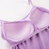 Women Spaghetti Strap Tank Top With Chest Pad Adjustable Underwear Solid Color Sports Vest skin color XL