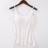 Women Spaghetti Strap Tank Top With Chest Pad Adjustable Underwear Solid Color Sports Vest black S