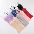 Women Spaghetti Strap Tank Top With Chest Pad Adjustable Underwear Solid Color Sports Vest black S