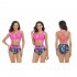 Women Split Bikini Swimsuit Sexy Backless High Waist Quick drying Swimwear For Beach Hot Spring J2312 bikini orange XL