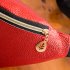 Women Sports Outdoor Running Waist Bag Fashion Delicate Texture Mobile Phone Bag Cross bag Shoulder Bag red
