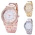 Women Steel Band Sport Leisure Watch Unique Fashion Diamond Dial Wristwatch Rose gold
