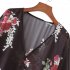 Women Stylish Kimono Western Style Floral Chiffon Sun Blocked Cardigan
