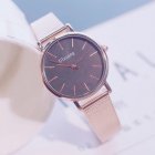 Women Stylish Simple Style Watch Trendy Quartz Wristwatch for Students Girls gold strap black dial