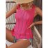 Women Summer Hollow Tank Tops Sweater Vest Tie Shoulder Sleeveless Solid Color Spaghetti Strap Tops Shirts black M