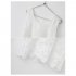 Women Summer Loose Lace Flower Sleeveless Vest white XL