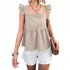 Women Summer Ruffle Hem Tank Tops Solid Color Sleeveless Square Neck Slim Fitted Camisoles Crop Top Shirt black M