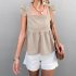 Women Summer Ruffle Hem Tank Tops Solid Color Sleeveless Square Neck Slim Fitted Camisoles Crop Top Shirt black M