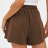 Women Summer Shorts Elastic High Waist Breathable Athletic Shorts With Pockets For Running Fitness Training sky blue L