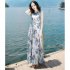 Women Summer Sleeveless Dress Bohemian Long Beach Dress for Seaside Holiday65QT