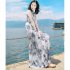 Women Summer Sleeveless Dress Bohemian Long Beach Dress for Seaside Holiday65QT