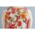 Women Sun Dresses Bohemian Vintage Floral Print Round Neck Sleeveless Tank Dresses Casual Summer Beach Party Dresses orange M