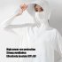 Women Sun Protection Jackets Anti ultraviolet Thin Sunshade Breathable Ice Silk Hooded Tops Fsy01 Pink