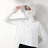 Women Sun Protection Jackets Anti ultraviolet Thin Sunshade Breathable Ice Silk Hooded Tops Fsy01 White