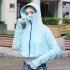 Women Sunscreen Clothing Summer Hooded Breathable Shawl Outdoor Zipper Riding Sun Protection Clothing white One size