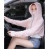 Women Sunscreen Clothing Summer Hooded Breathable Shawl Outdoor Zipper Riding Sun Protection Clothing Light blue One size