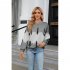 Women Sweatshirt Long Sleeve Round Neck Pullovers Trendy Contrast Color Tie Dye Loose Casual Tops black and yellow L