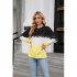 Women Sweatshirt Long Sleeve Round Neck Pullovers Trendy Contrast Color Tie Dye Loose Casual Tops purple blue XXL