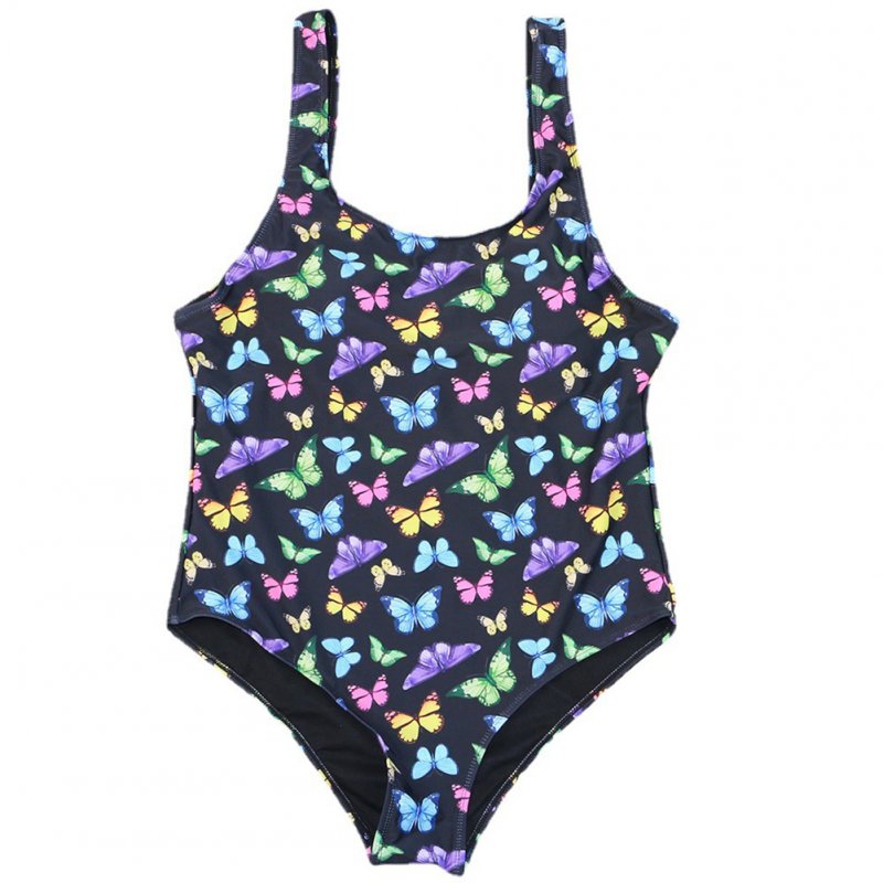 Women Swimsuit Butterfly-pattern Printing Slimming One-piece Swimsuit As shown_3XL