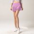 Women Tennis Skirt Outdoor Culottes Quick drying Breathable High Waist Sports Shorts Pleated Skirt For Running Fitness Light blue L