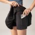 Women Tennis Skirt Outdoor Culottes Quick drying Breathable High Waist Sports Shorts Pleated Skirt For Running Fitness Light blue L