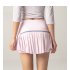 Women Tennis Skirt Outdoor Culottes Quick drying Breathable High Waist Sports Shorts Pleated Skirt For Running Fitness Light pink S