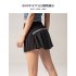 Women Tennis Skirt Outdoor Culottes Quick drying Breathable High Waist Sports Shorts Pleated Skirt For Running Fitness Dark green L