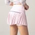 Women Tennis Skirt Outdoor Culottes Quick drying Breathable High Waist Sports Shorts Pleated Skirt For Running Fitness Elegant black XXL