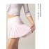 Women Tennis Skirt Outdoor Culottes Quick drying Breathable High Waist Sports Shorts Pleated Skirt For Running Fitness White XL