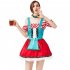 Women Traditional Beer Custome Fashion Club Party Beer Festival Dresses Red DE Size S