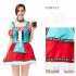 Women Traditional Beer Custome Fashion Club Party Beer Festival Dresses Red DE Size S