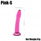 Women Transparent Dildo Safe Skin Friendly Waterproof Anal Butt Plug Sex Toys Masturbation Device small pink